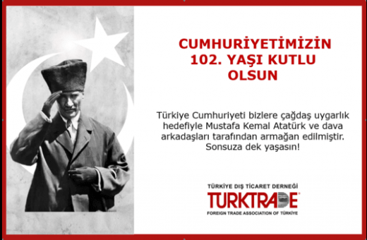 CUMHURİYETİMİZİN 102. YAŞI KUTLU OLSUN!