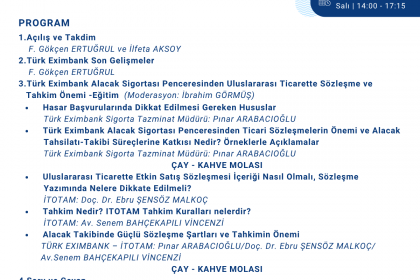 TÜRK EXİMBANK & TURKTRADE - Türk Eximbank Alacak Sigortası Penceresinden Uluslararası Ticarette Sözleşme ve Tahkim Önemi